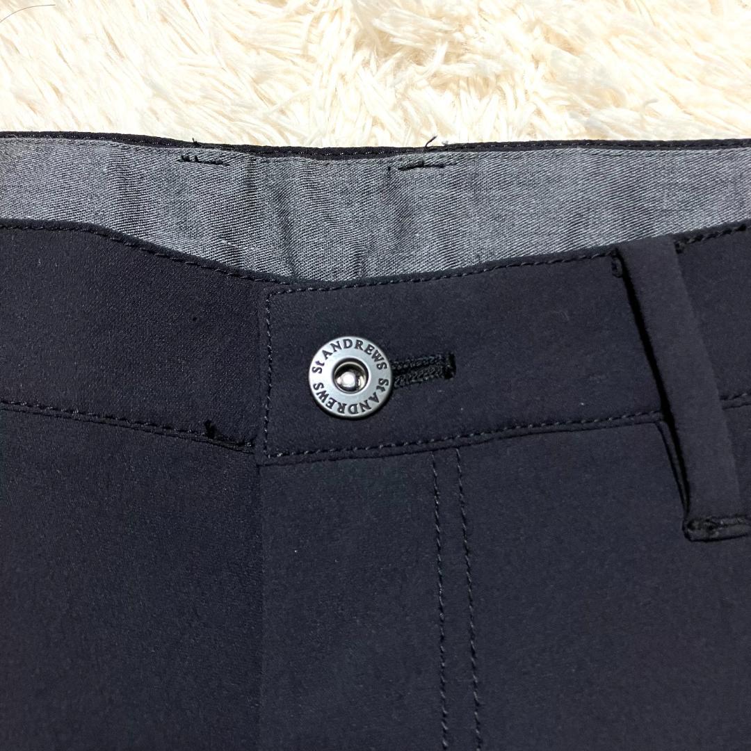 極美品✨ St ANDREWS 撥水 ストレッチ ロングパンツ 黒　M