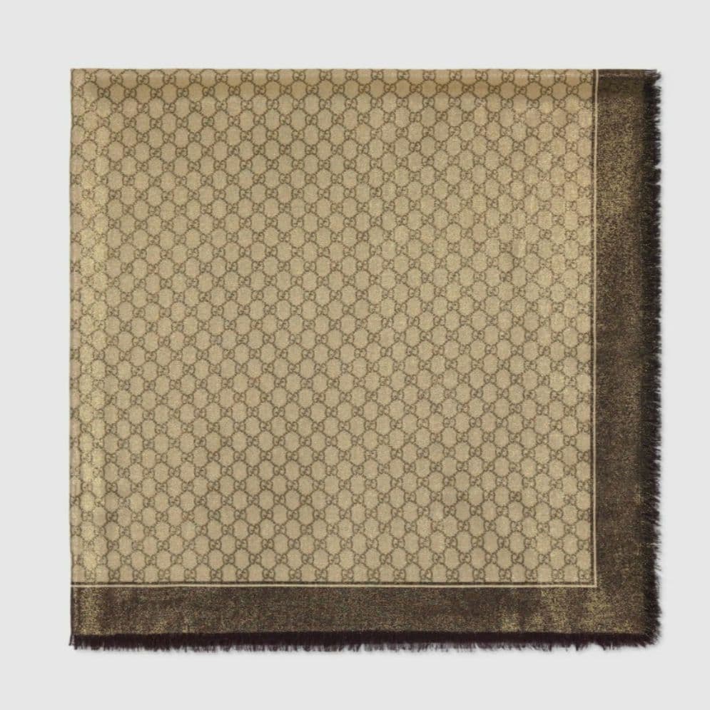 【未使用品】GUCCI GG WOOL JACQUARD SHAWL ショール