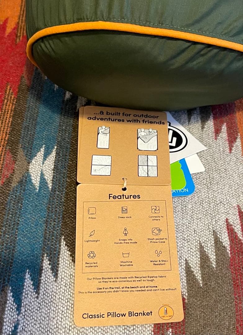 ボイテッド クラシック アウトドア ピロー ブランケット