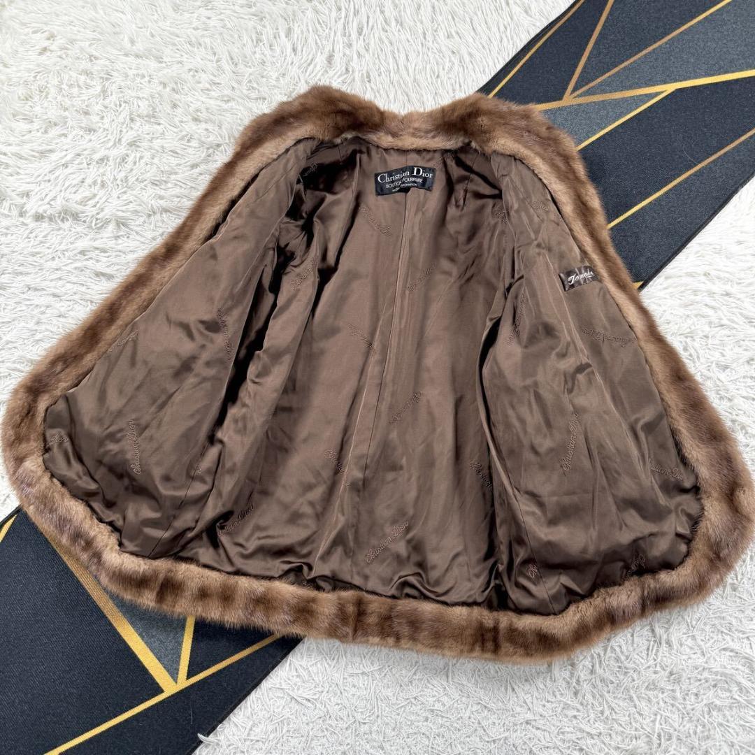 クリスチャンディオール デミバフミンク ファーコート リアルファー L相当
