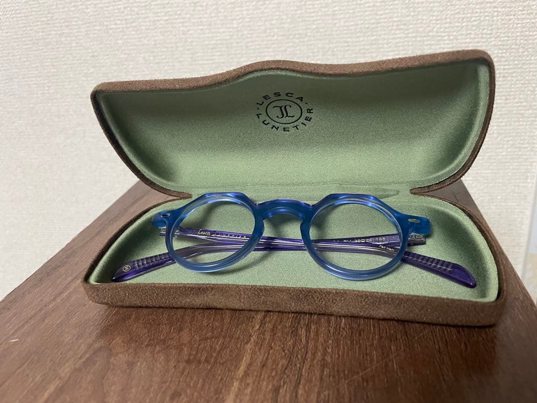 Lesca Yoga BV 39/24 145 ラウンドフレームサングラス