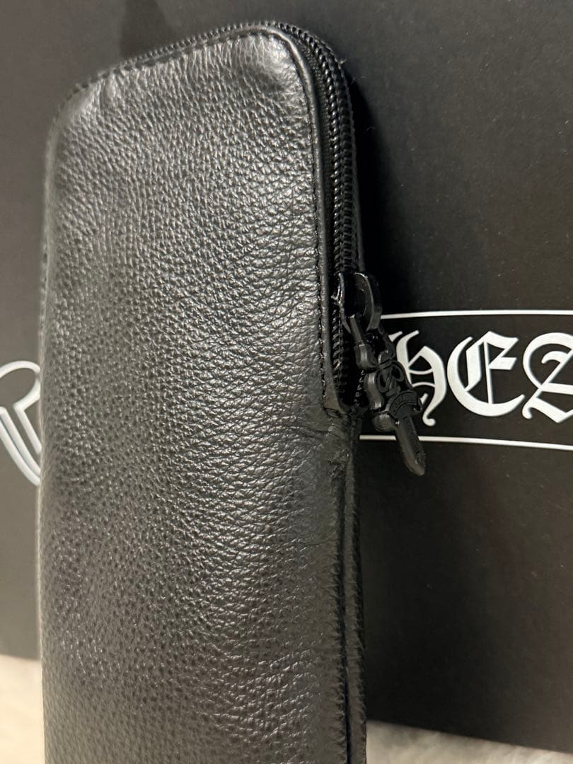 クロムハーツ CHROME HEARTS メガネレザーケース クロス付き