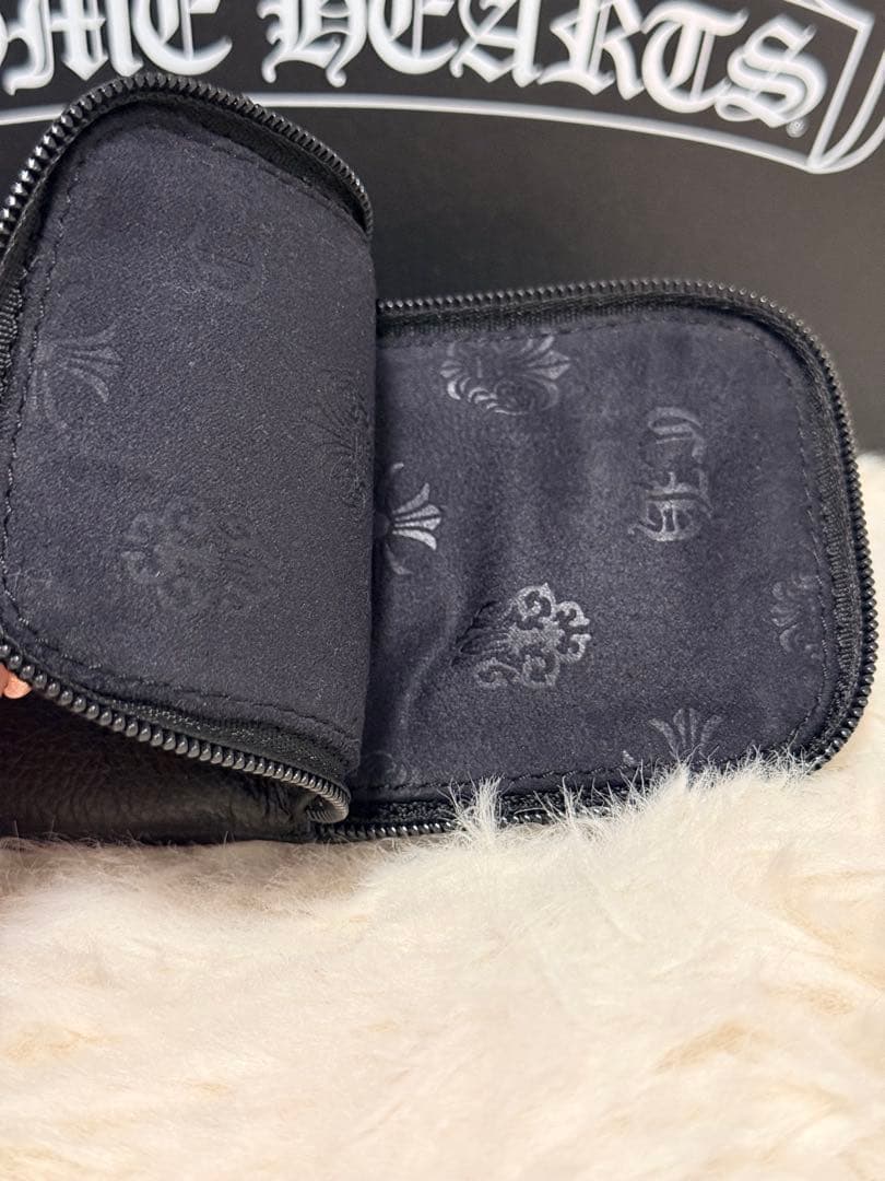 クロムハーツ CHROME HEARTS メガネレザーケース クロス付き