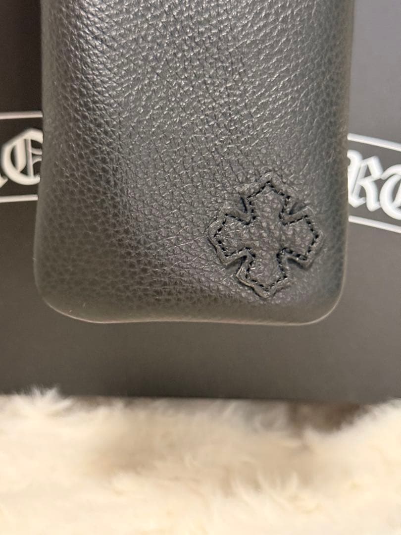 クロムハーツ CHROME HEARTS メガネレザーケース クロス付き