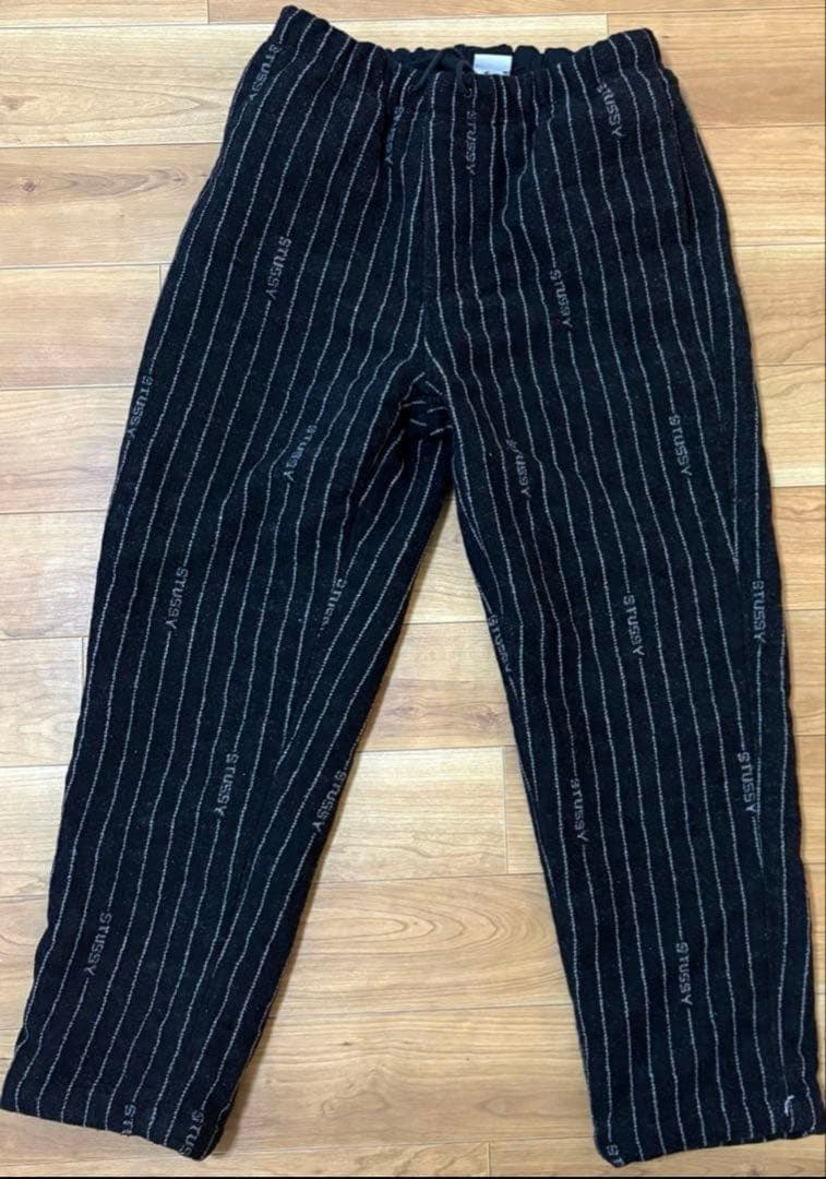 パンツ Stussy Nike Striped Wool Pants Black