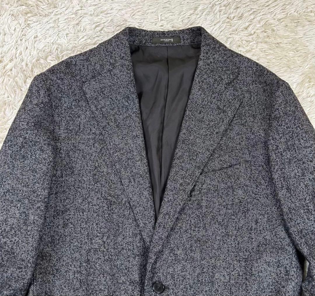 美品 マッキントッシュ ウールツイード テーラードジャケット グレー M相当