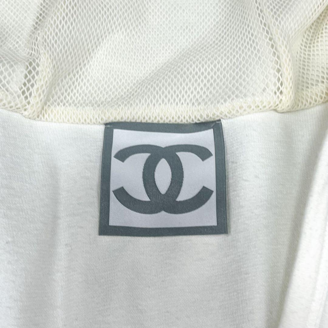 美品 シャネル スポーツライン パイル生地 パーカー ビッグココマーク 09C