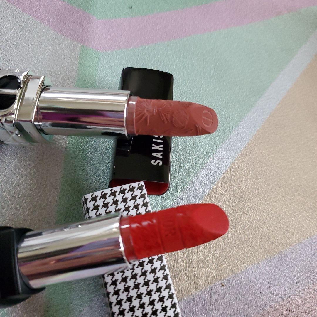 Dior ルージュディオール 赤色& ベージュ2本