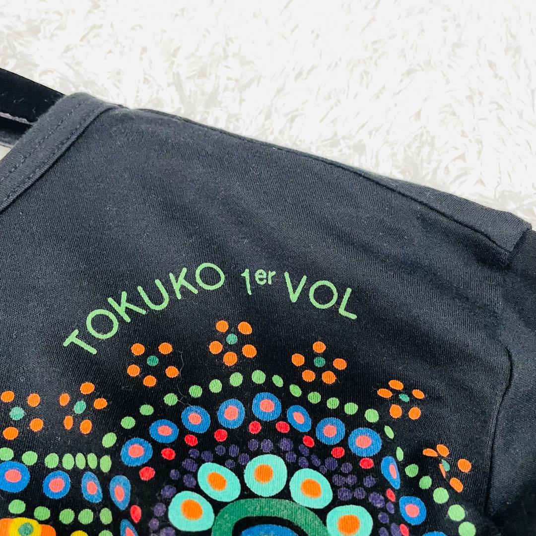 新品同様♡レア✨トクコプルミエヴォル　チュニック　コアラ　総柄　ストレッチ性　黒