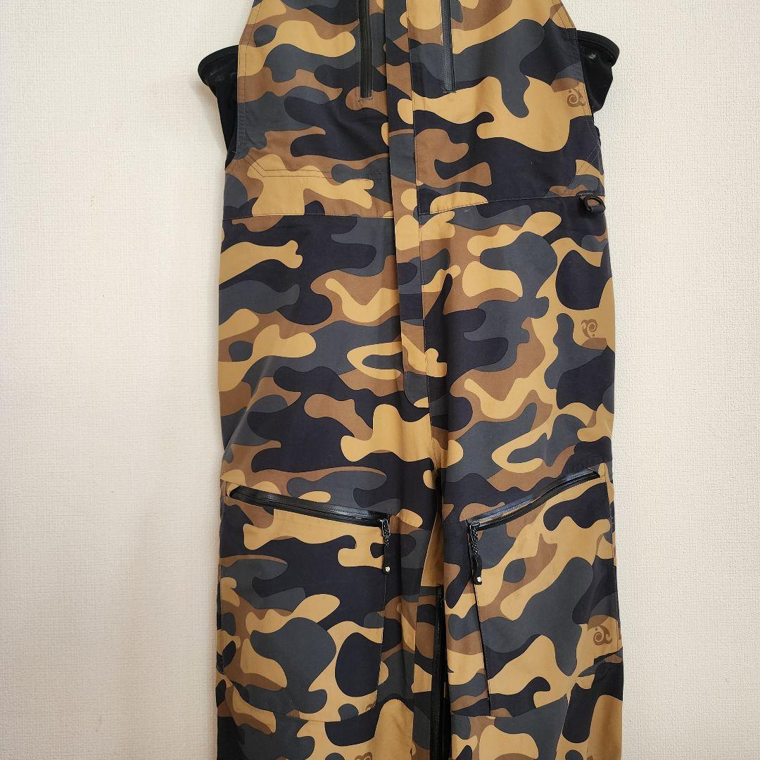 ■P.RHYTHM■スノーボード・スキーウェア ビブパンツ 迷彩