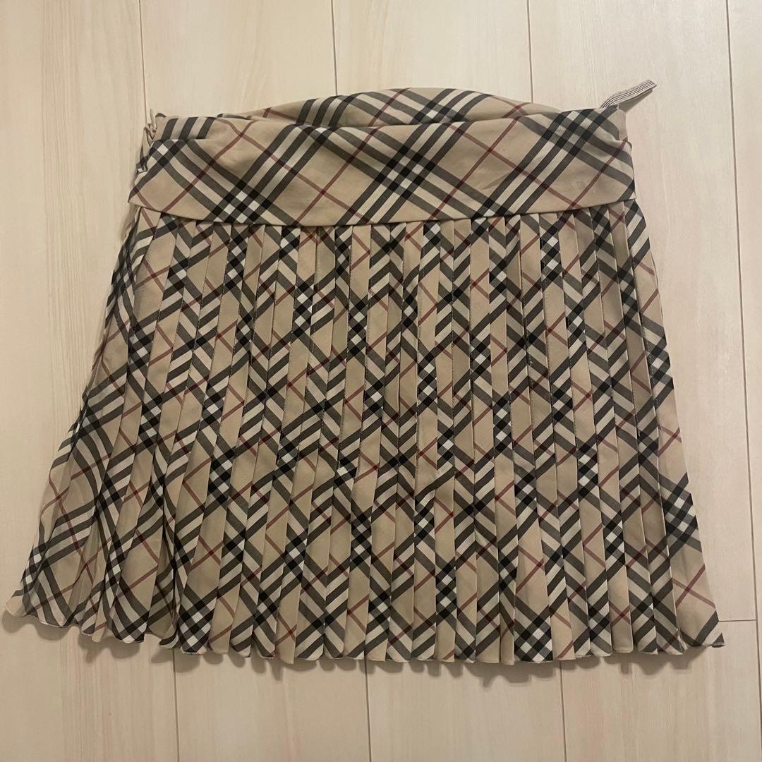Burberry バーバリーブルーレーベル プリーツミニスカート サイズ38
