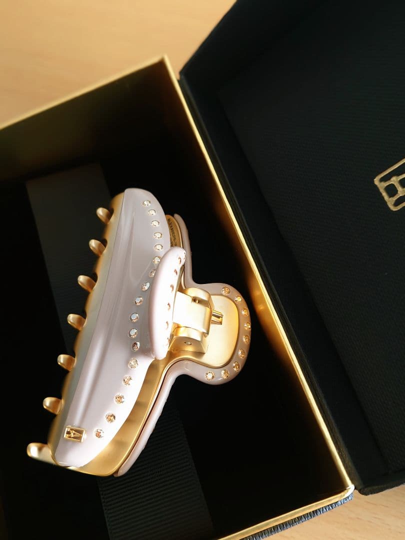 アレクサンドルドゥパリ スワロフスキー ヴァンドームクリップ ベージュ