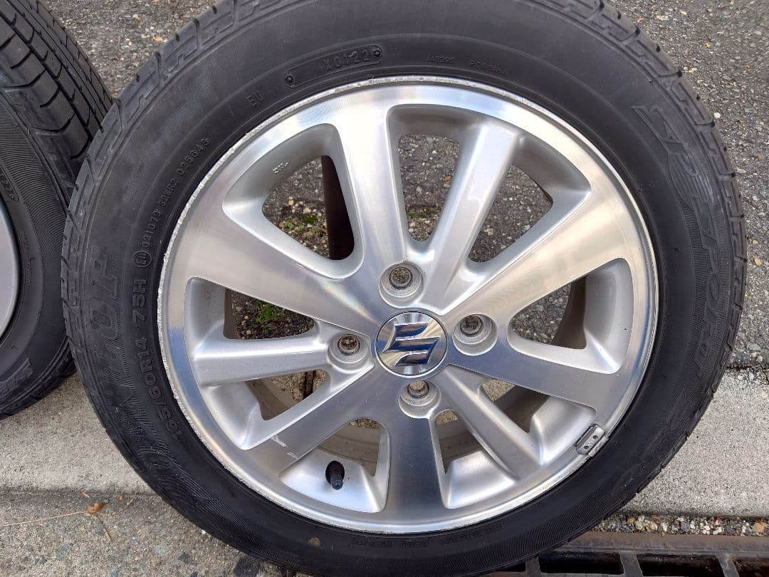 引き取り限定　スズキ　エブリィワゴン　純正　タイヤ　アルミホイール4本セット