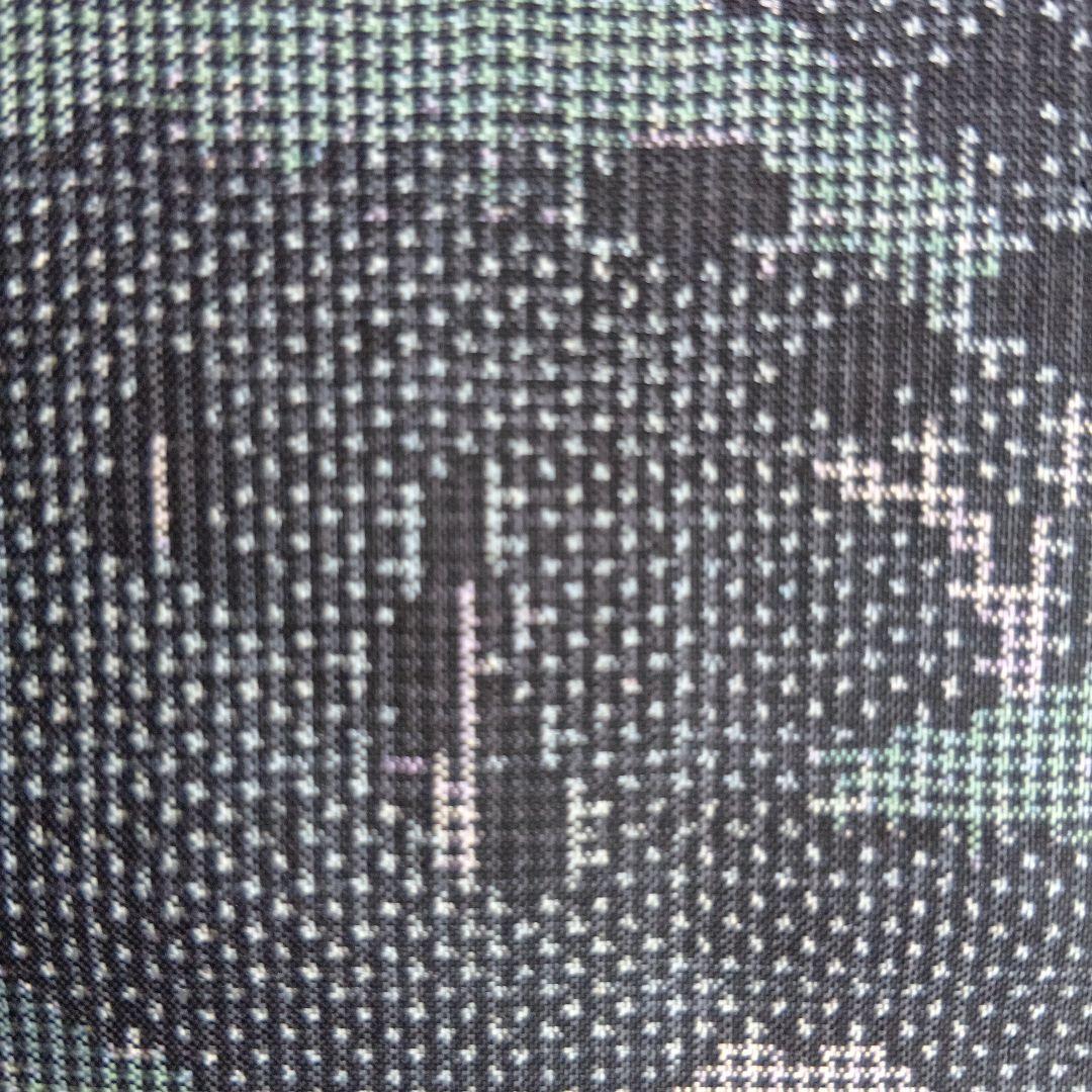 着物リメイク＊７マルキ大島紬　ミントブルー＊ノースリーブテント型フレアワンピース