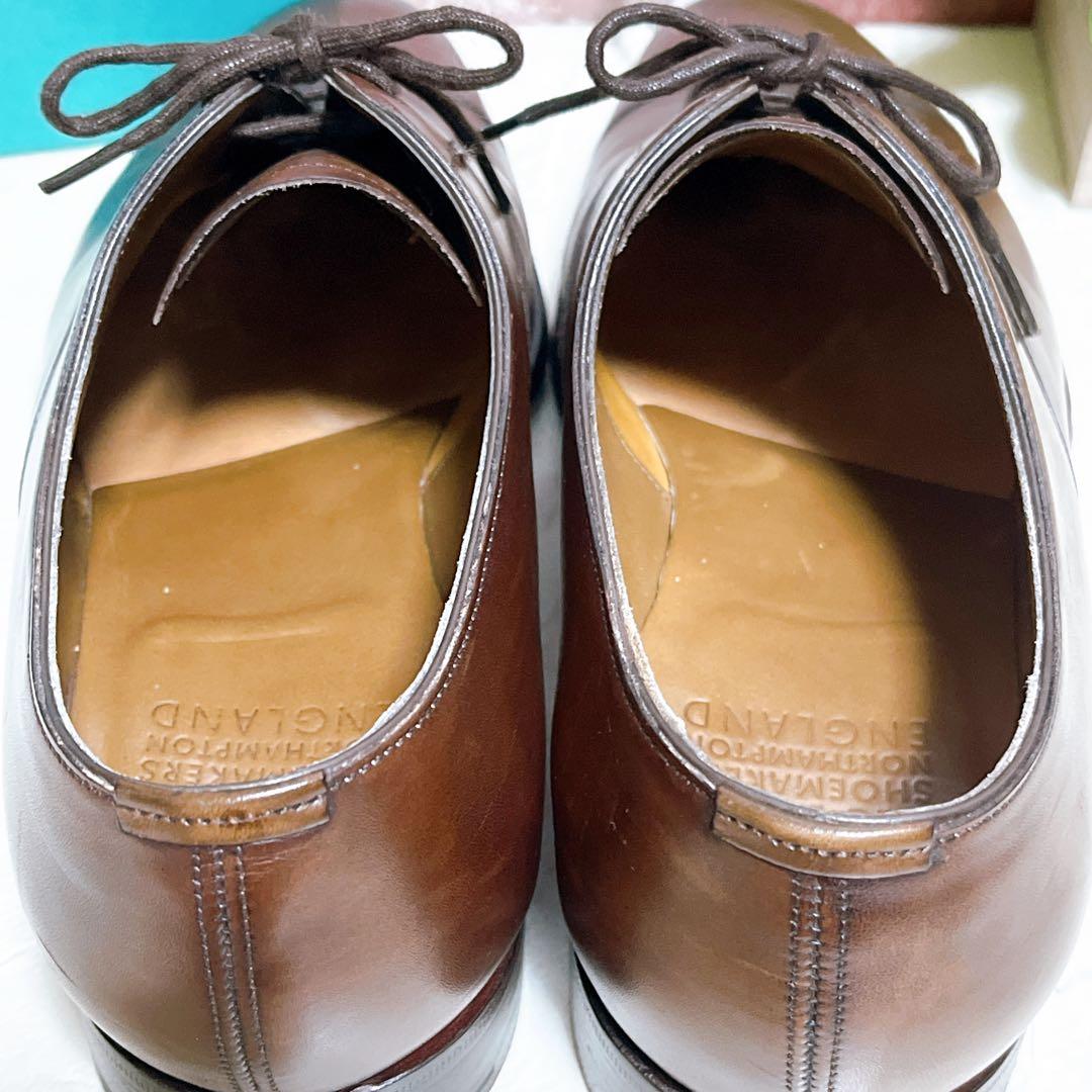 極美品【エドワードグリーン】ドレスシューズ 高級革靴 濃茶 6.5 英国製 箱付