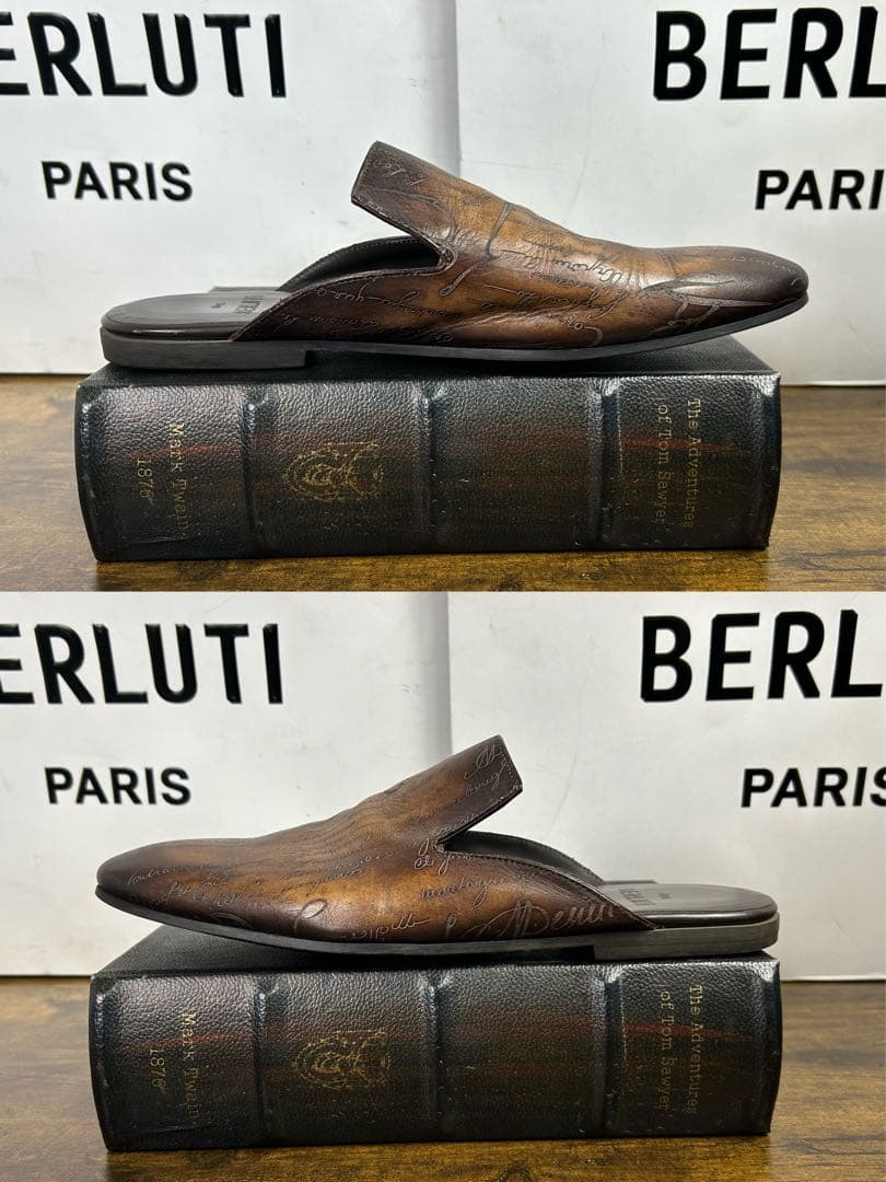 美品　22.4万円　BERLUTI サイラス ミュール　スリーパー　8