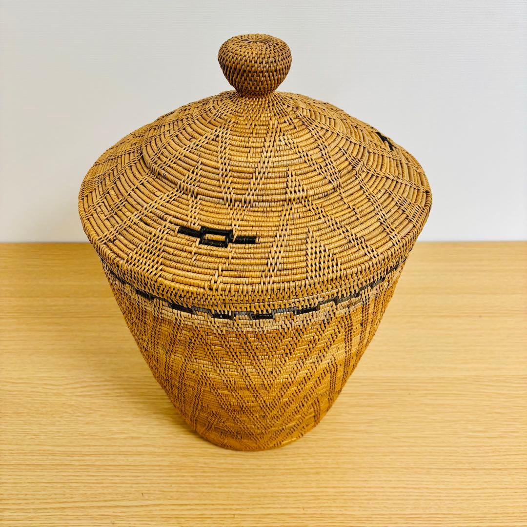 【希少品】アタ 蓋付き かご バスケット ASHITABA 送料込み