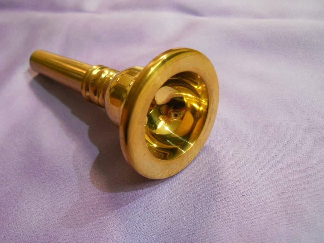 バロックアルトトロンボーン用マウスピース（ 真鍮製 ゴールド）