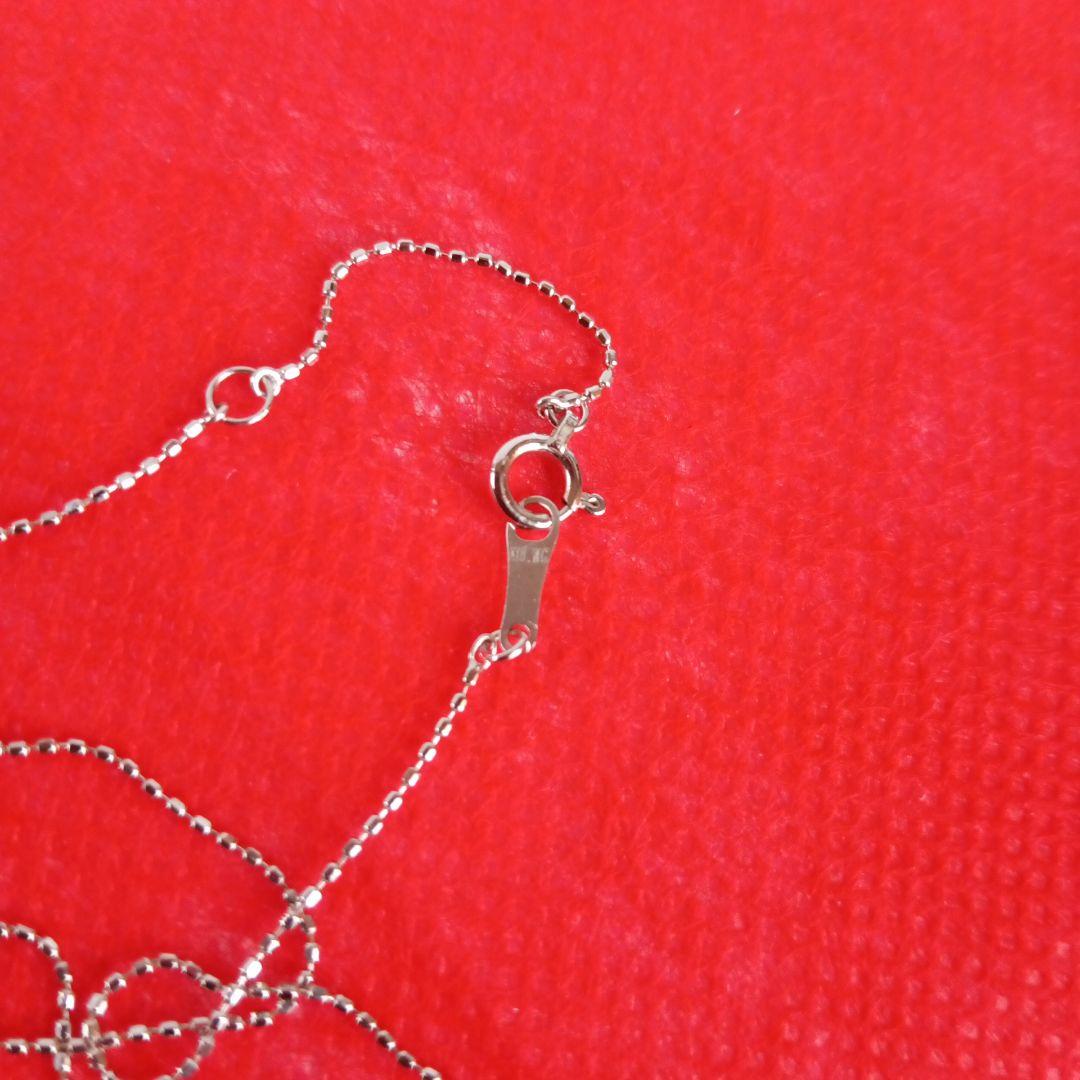 K18WG　ネックレス　十字架　ホワイトゴールド