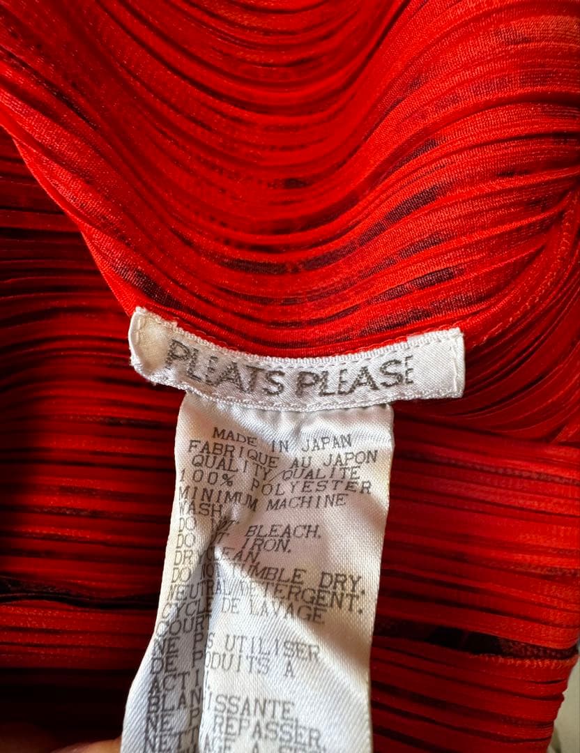 プリーツプリーズ　長袖トップス　花柄