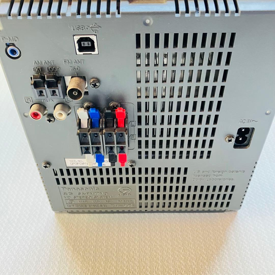 Panasonic コンポ SC(SA)-PM77MD/CDMD動作OK/訳あり