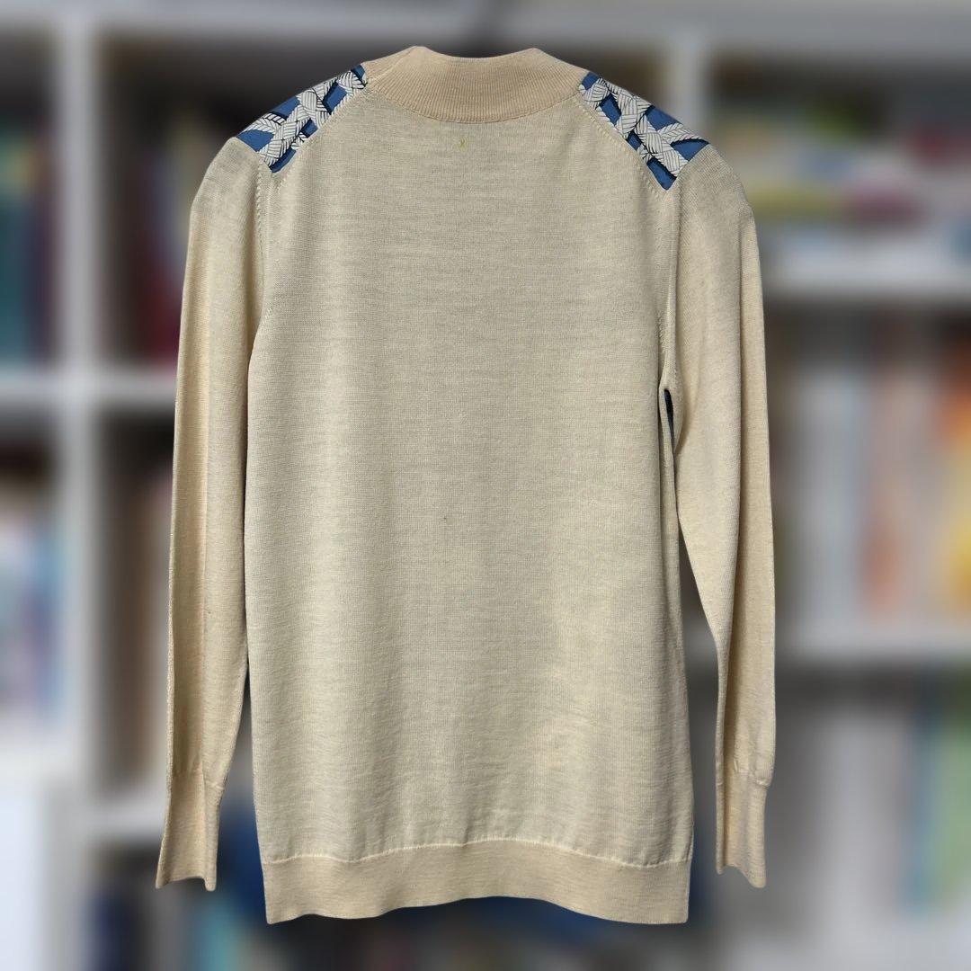 【希少】Vintage HERMES ビンテージエルメス シルク切り替えニット