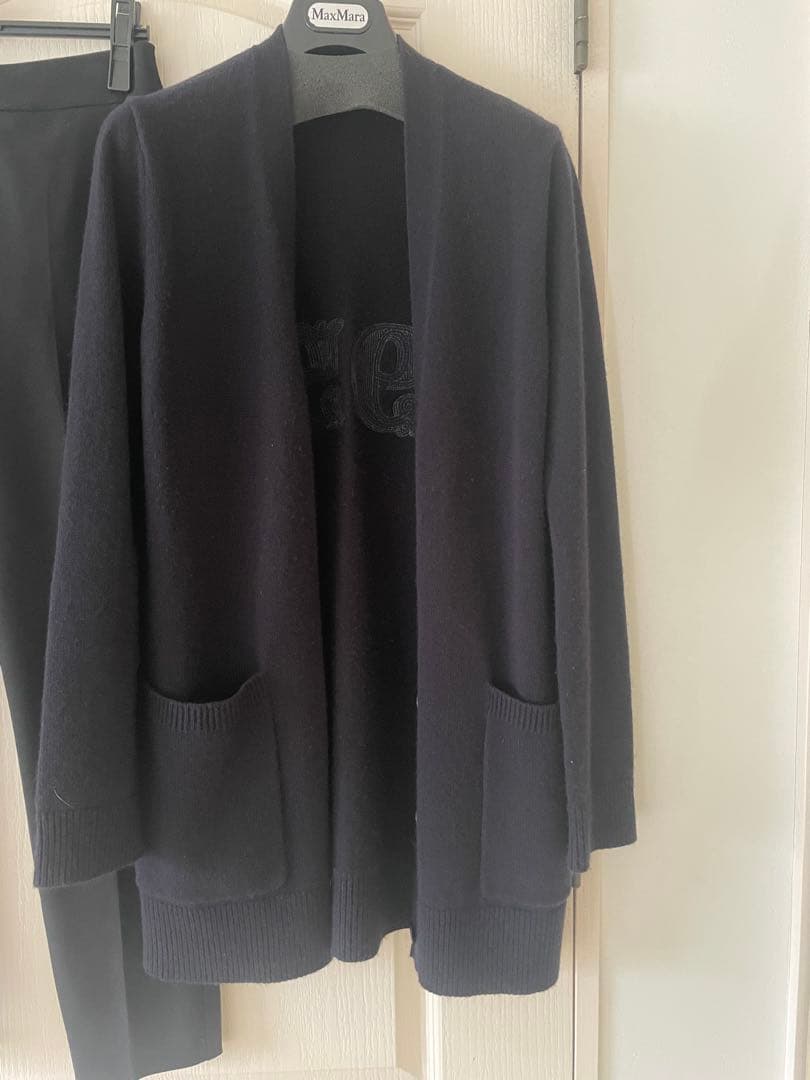 マックスマーラ2024AWカシミヤカーディガンネイビー