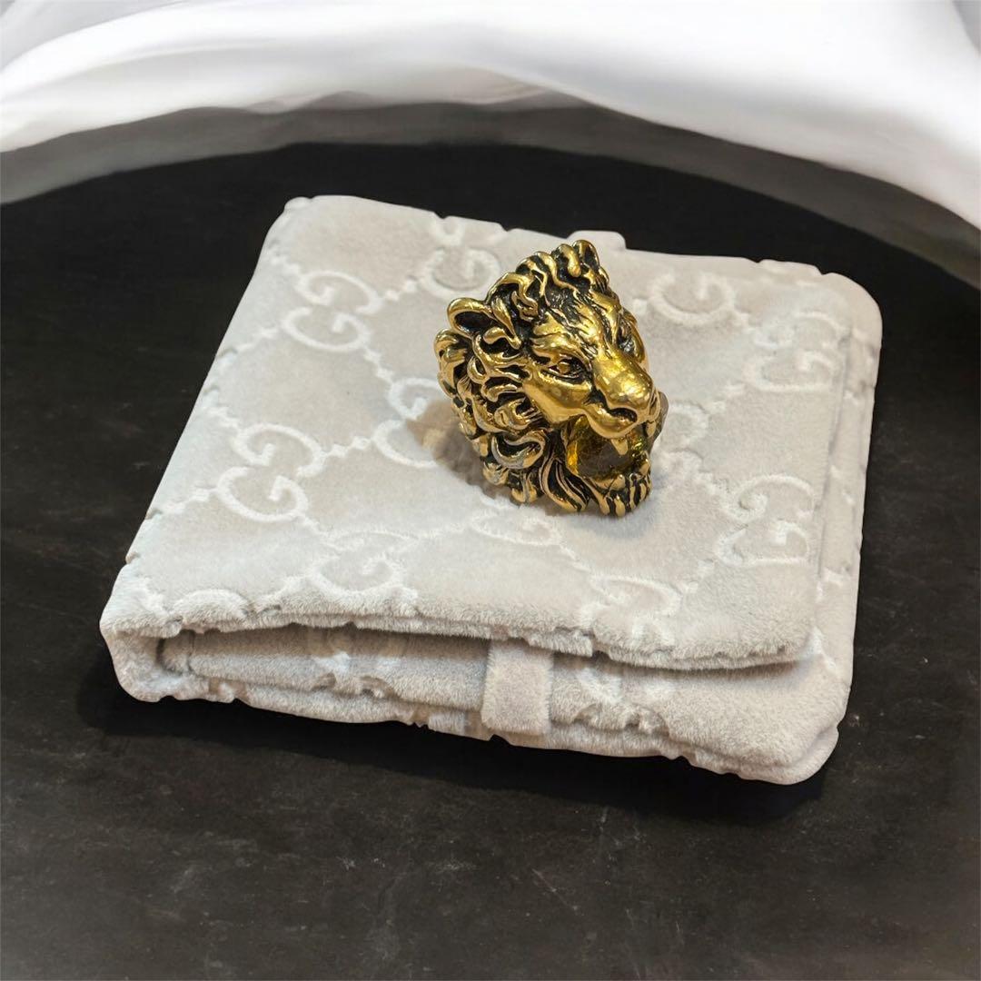 GUCCI ライオンヘッドリング（未使用品）10号