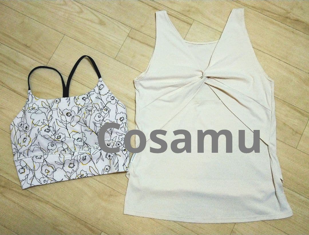 【SUKALA】ドローイングフラワー　セパレートタンクトップ　ブラトップ　Ｌ