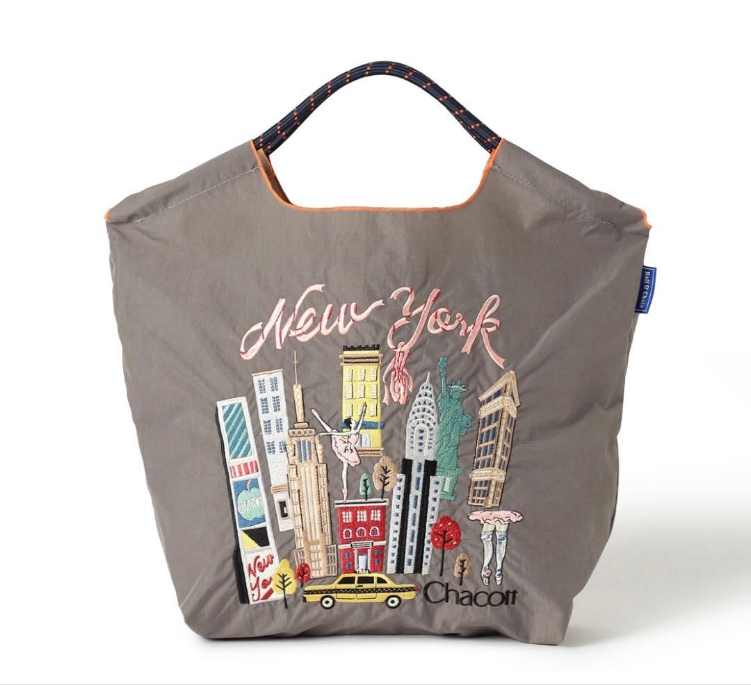 ボールアンドチェーン　チャコット　ニューヨーク　アッシュグレー　トートM＆ポーチ