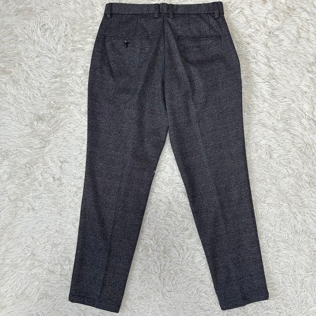 金のパジャマスーツ【未使用タグ付】プレミアムウールジャージ 紺グレンチェックBM