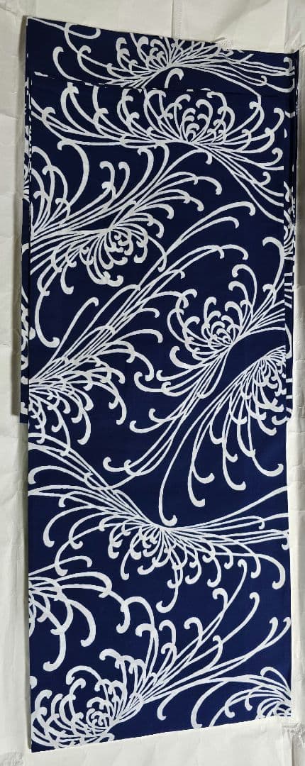 値下げしました。日本橋竺仙 波菊コーマ地浴衣単品美品