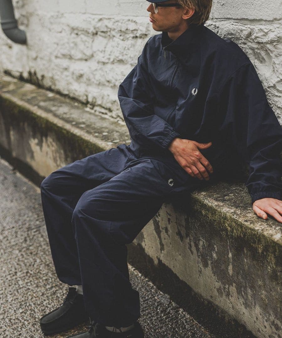 FRED PERRY BEAMSシェルジャケット セットアップ　ネイビー