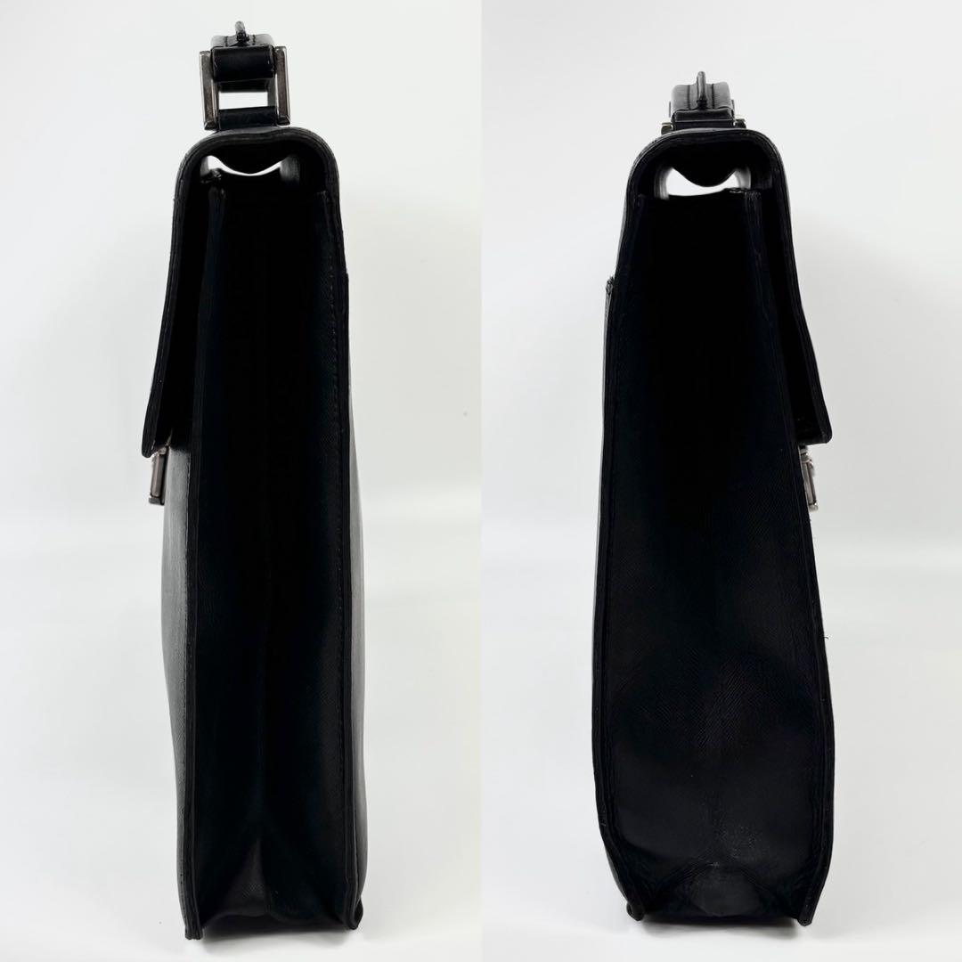 プラダ サフィアーノレザー ブリーフケース ブラック 大容量