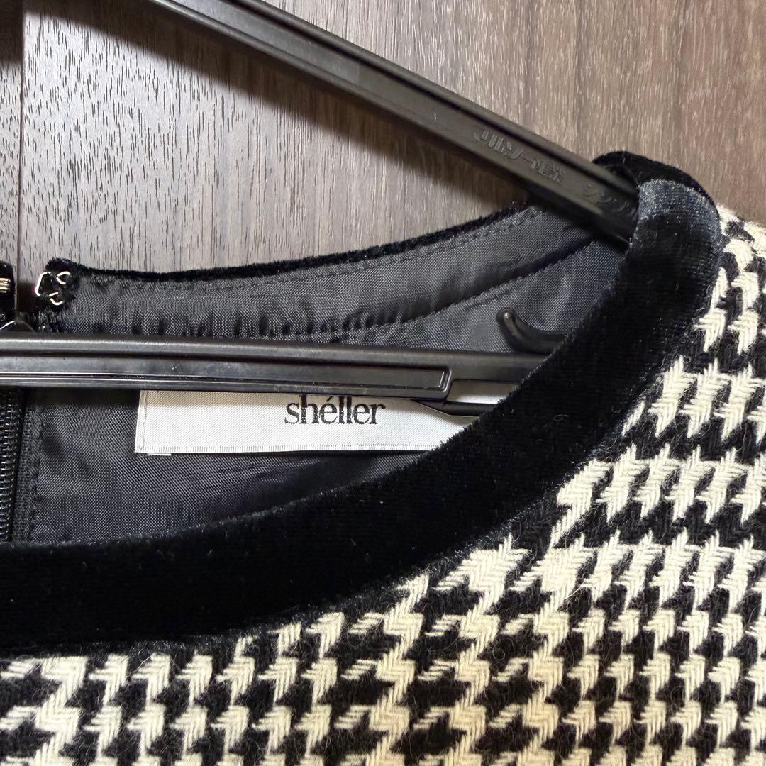 sheller チェック柄ワンピース