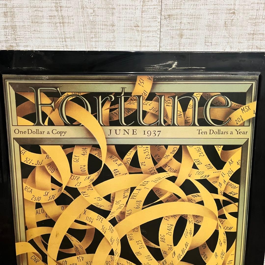 【アンティーク】雑誌 Fortune 壁掛け オブジェ 表紙デザイン 飾り物