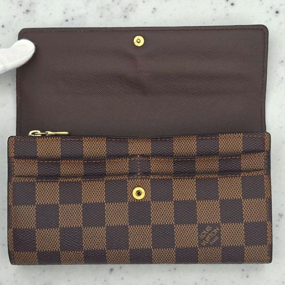 ルイヴィトン ポルトフォイユ サラ 長財布 二つ折り N61734 ダミエ 財布