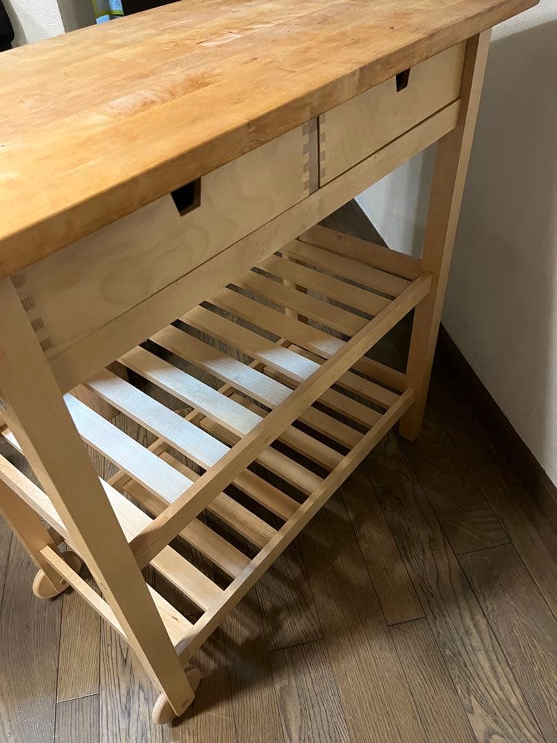 IKEA イケア FÖRHÖJA キッチンワゴン 木製