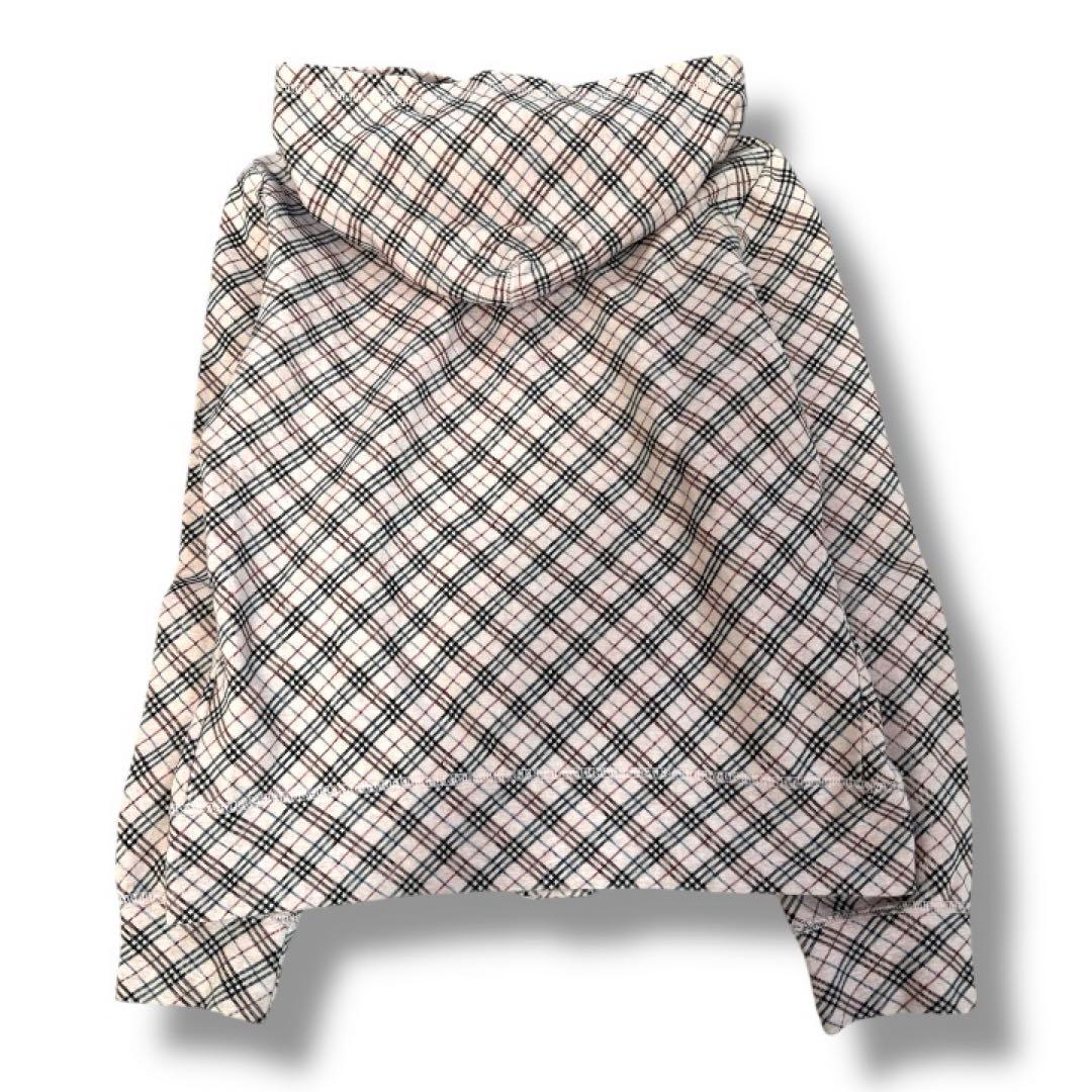 BURBERRY LONDON BLUE LABELチェック柄フード付きパーカー