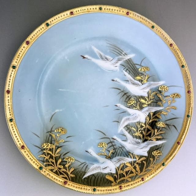 【専用】オールドニッポン 志水禄之助商店 21.9㎝ 白鳥 ガチョウ プレート