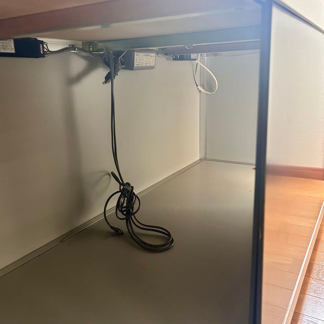 ガラスケース ホワイト/ブラック 150cm