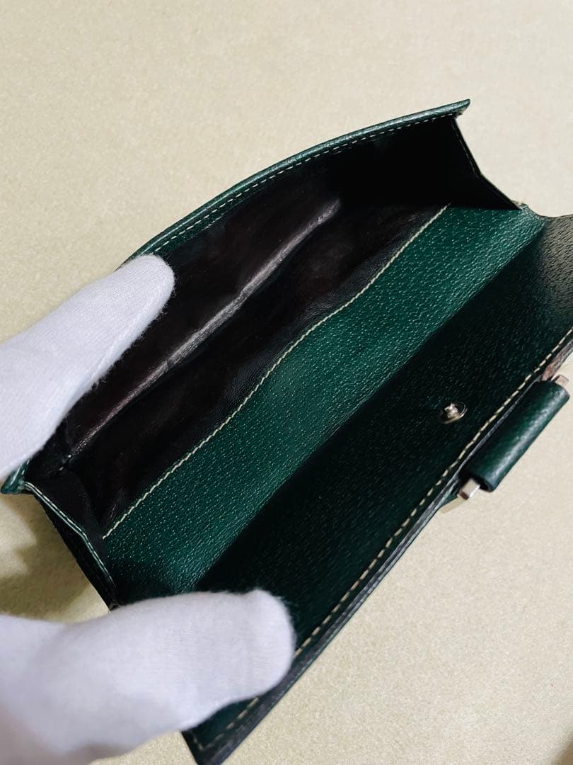 GUCCI GGキャンバス 長財布　シェリー