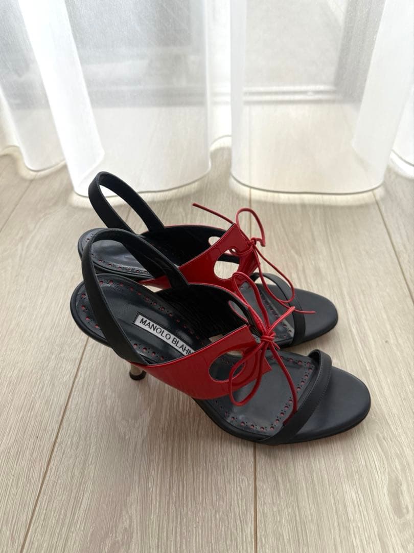 Manolo Blahnik 38 マノロ ヒール ミュール サンダル