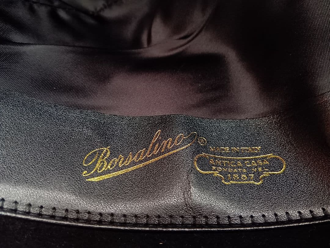 t*a様 Borsalino ボルサリーノ ホンブルグ ブラック 59サイズ