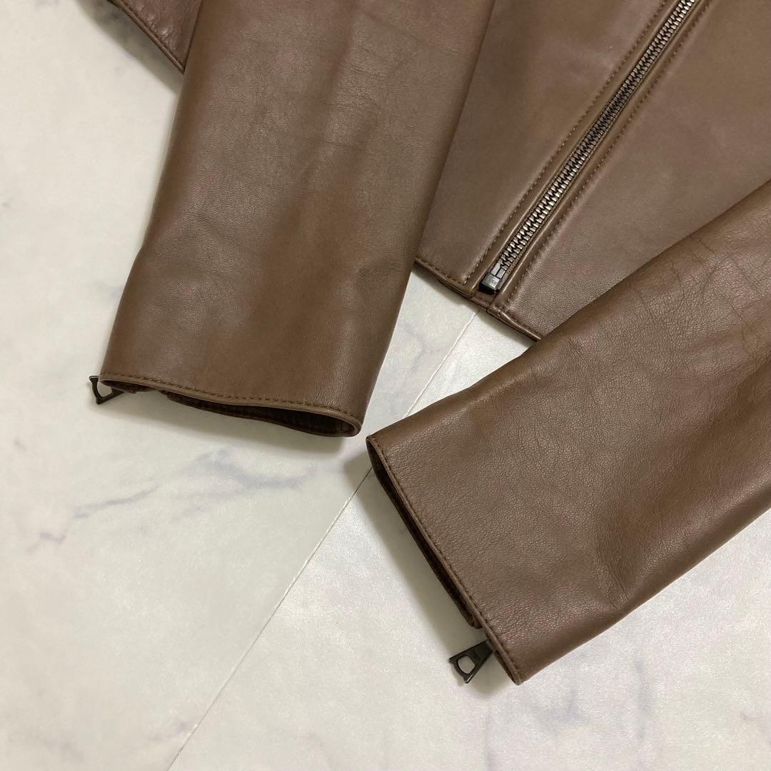 【希少美品】Theory ラムレザー ライダースジャケット BAVEWICK N