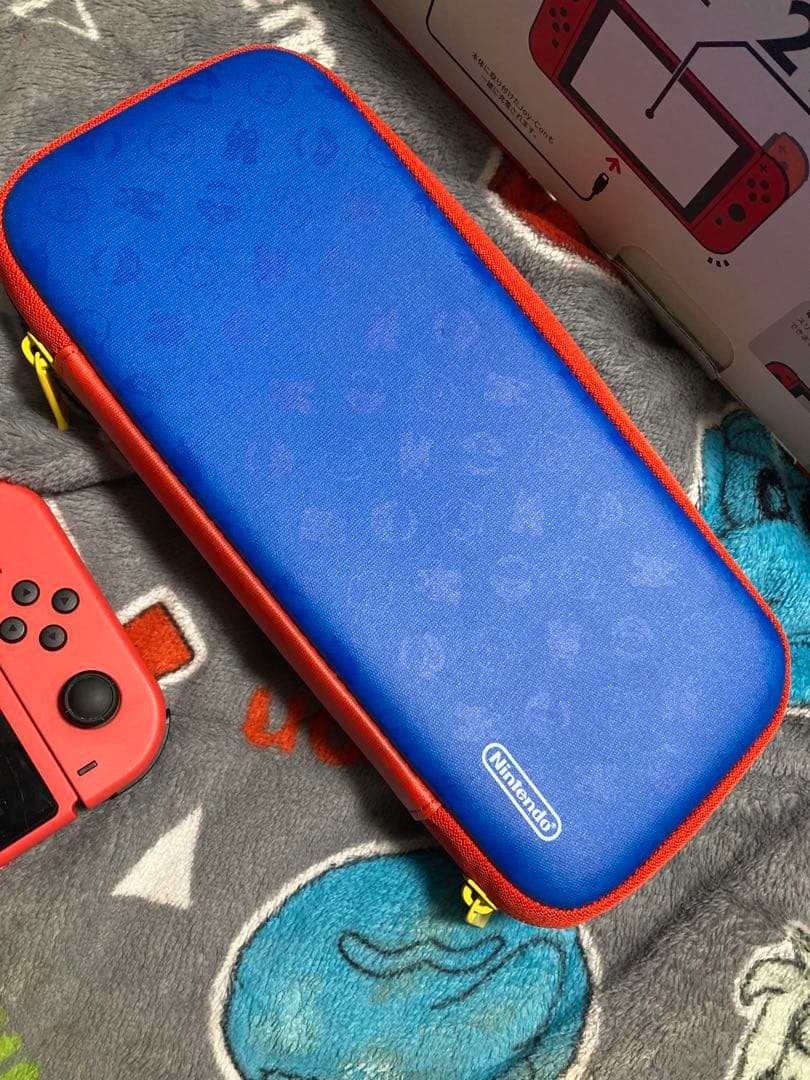 H*a様 Switch本体 マリオレッド×ブルー 付属品全てあり