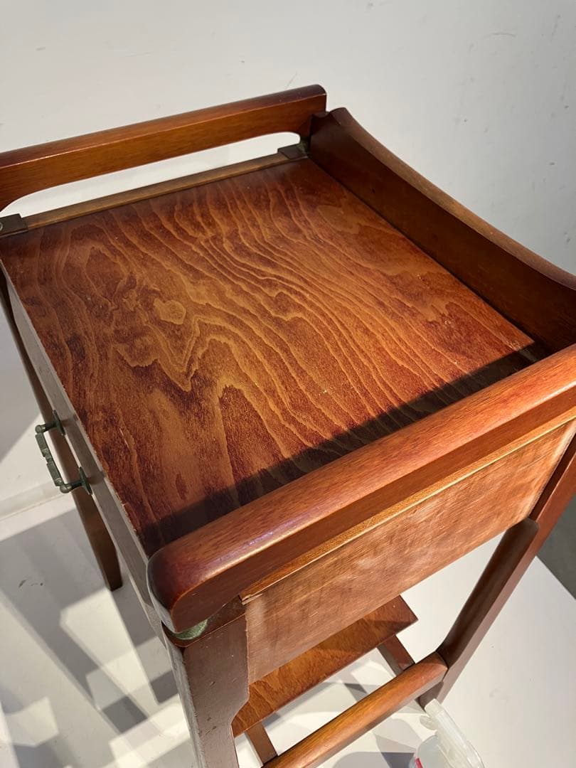 オールド・コイズミの木製コンソールテーブル、レトロ、キツツキ、天童木工、