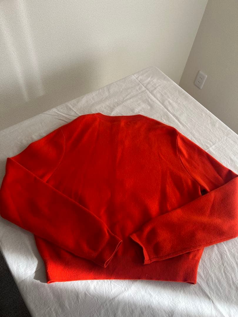 CABaN コットンカシミヤ クルーネックカーディガン　35レッド