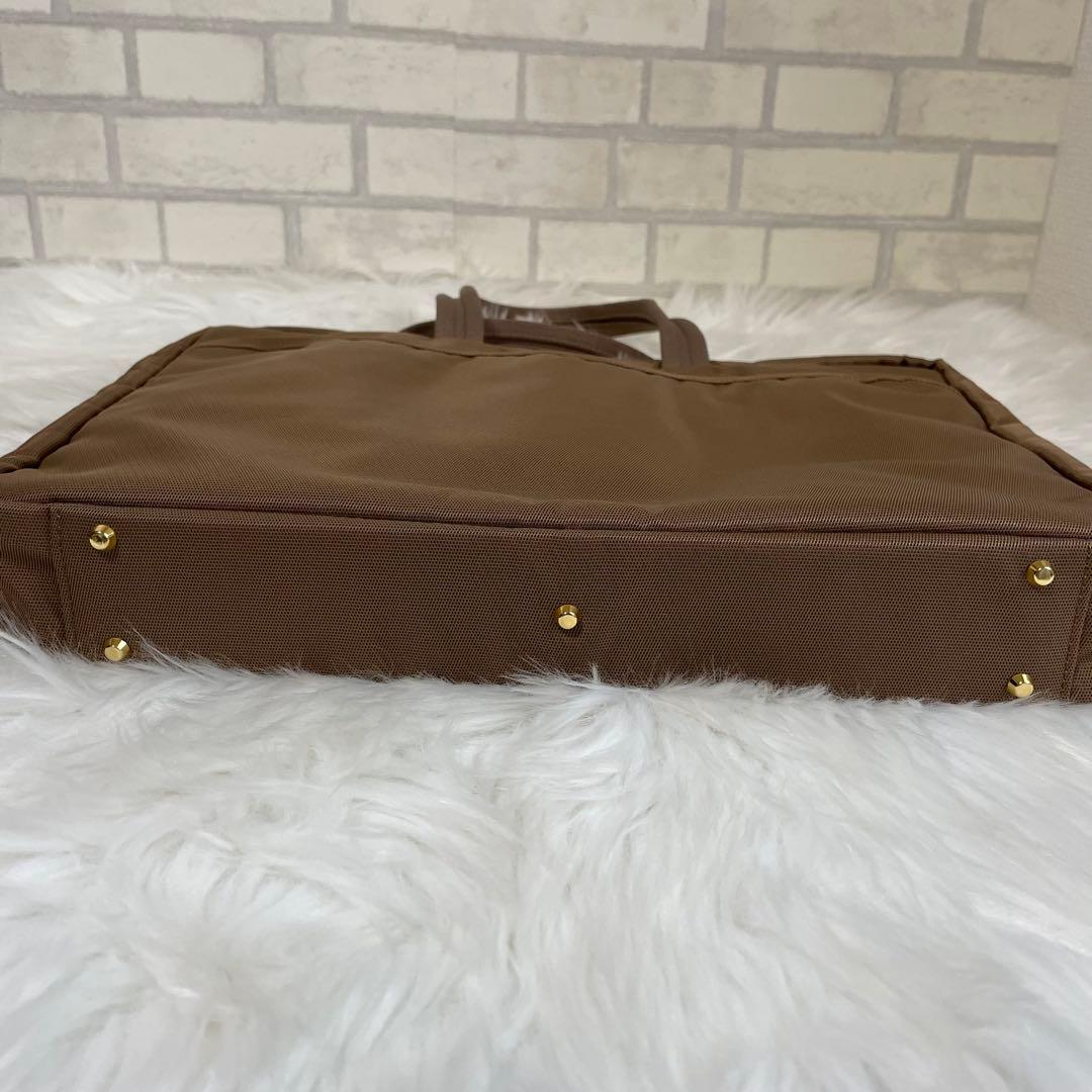 【美品】ポーター ガール モカ シア 薄型 ビジネス トートバッグ