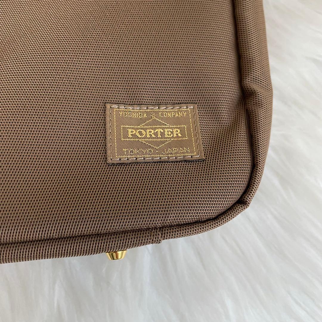 【美品】ポーター ガール モカ シア 薄型 ビジネス トートバッグ